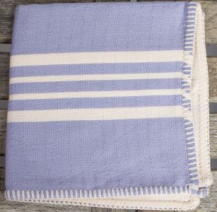 Marmara Imports Turkish Farmer's Stitch Lilac Blanket