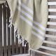 Marmara Imports Turkish Towels - South Beach - Green with White Stripe
