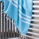 Marmara Imports Turkish Towels - South Beach - Turquoise with White Stripe