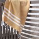 Marmara Imports Turkish Towels - South Beach - Yellow with White Stripe