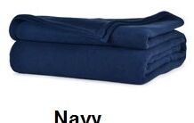 Quahog Bay Universal Fleece V-Berth Navy Fleece Blanket