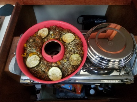 Pull Apart Pizza Bread in Omnia Stove Top Oven